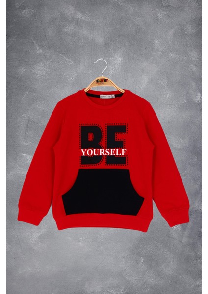 Kız Çocuk Be Yourself Baskılı Sweatshirt