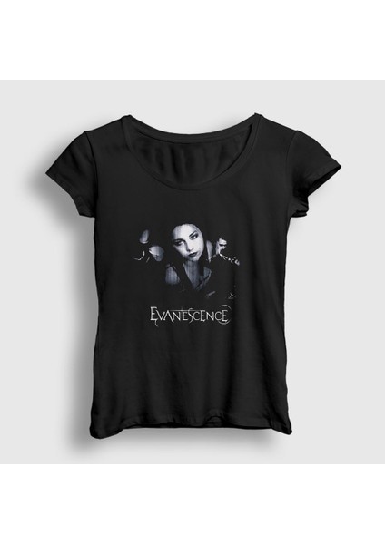 Kadın Siyah Amy Lee Evanescence T-Shirt