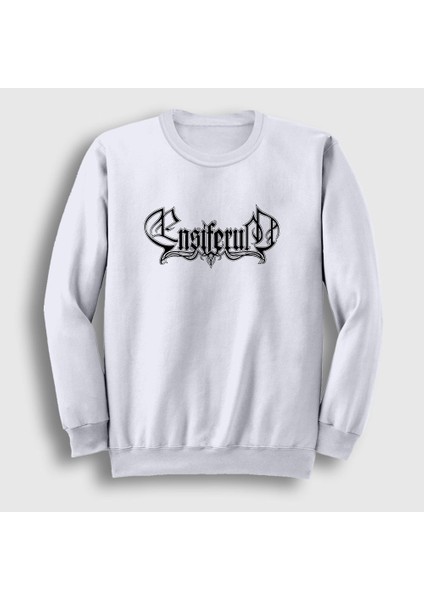 Unisex Beyaz Logo Ensiferum Sweatshirt