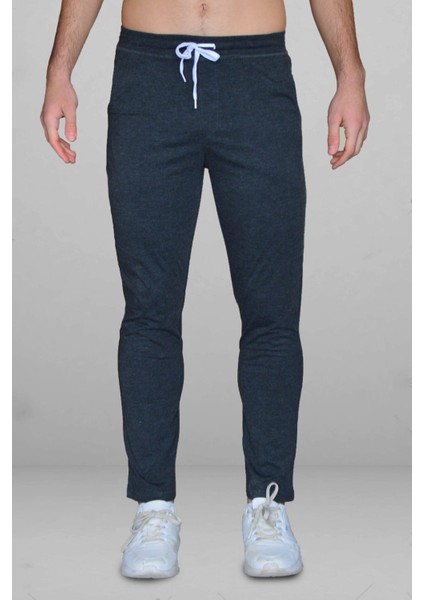 Erkek Kırçıllı Bel Lastikli Cepli Tek Alt Düz Paça Pijama 6003