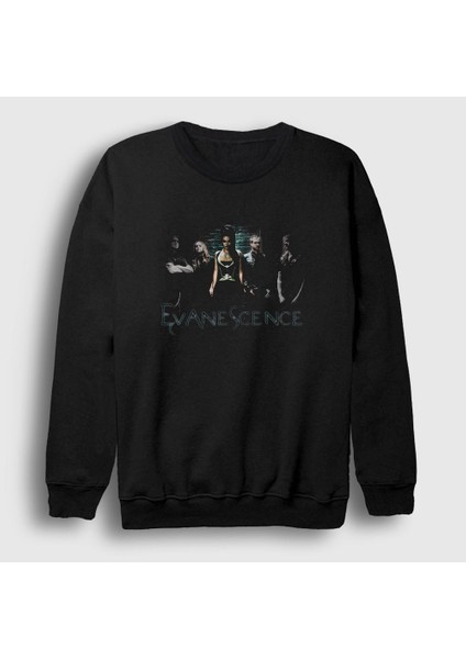 Unisex Siyah Band Evanescence Sweatshirt