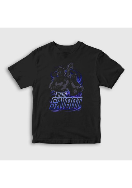 Unisex Çocuk Siyah Noob Saibot Mortal Kombat T-Shirt
