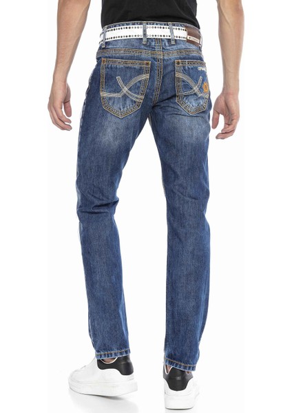 Cipo & Baxx CD670 Cep Detaylı Destroyed Straight Fit Jeans