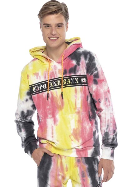 CL432 Kanguru Cep Renkli Erkek Hoodie Sweatshirt
