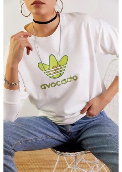 Avakado Baskılı T-Shirt