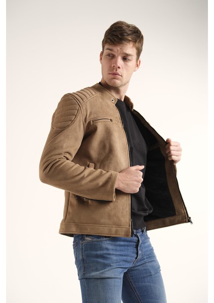 Tuci Zenta Slim Fit Süet Mont
