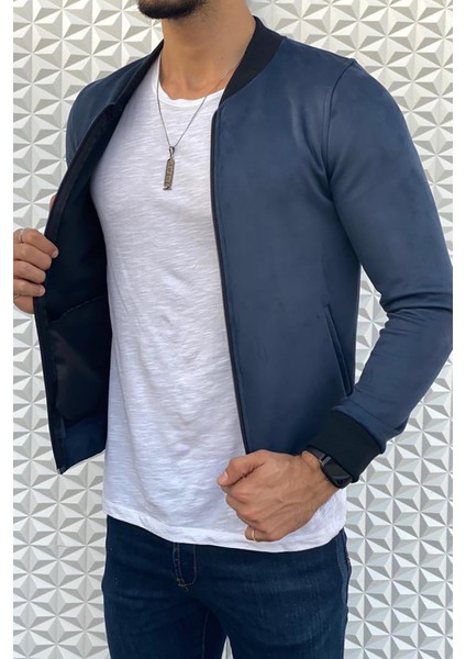 Eddy Slim Fit Mevsimlik Erkek Süet Ceket