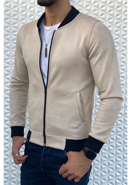 Eddy Slim Fit Mevsimlik Erkek Süet Ceket