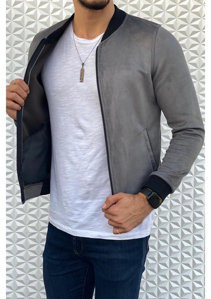 Eddy Slim Fit Mevsimlik Erkek Süet Ceket