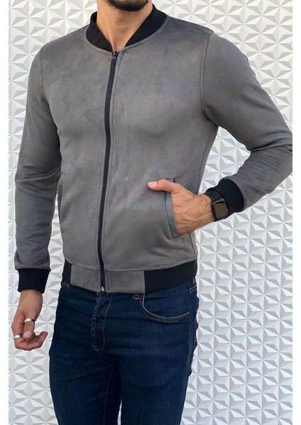 Eddy Slim Fit Mevsimlik Erkek Süet Ceket