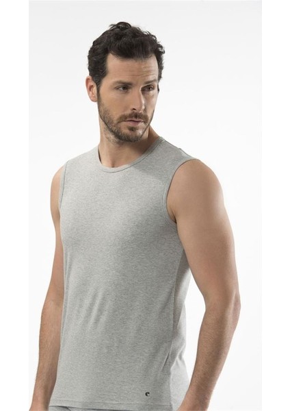 1303 Spor Erkek Bisiklet Yaka - Gri Melanj