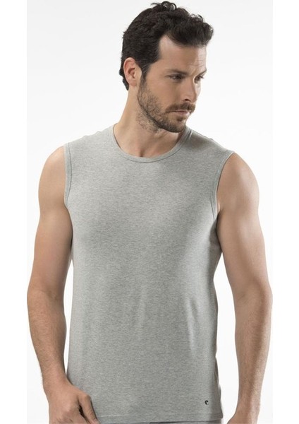 1303 Spor Erkek Bisiklet Yaka - Gri Melanj