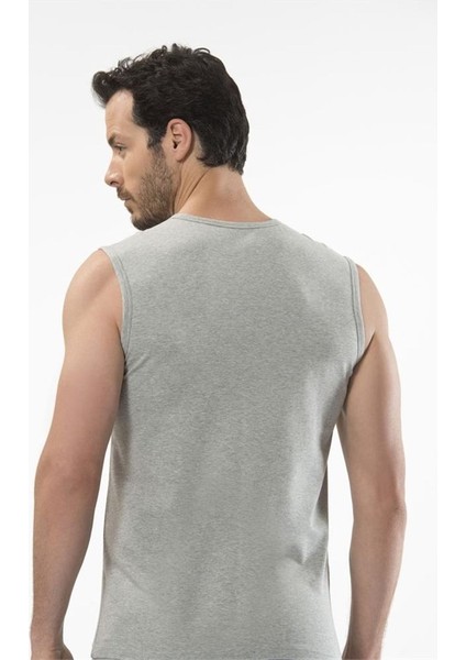 1303 Spor Erkek Bisiklet Yaka - Gri Melanj