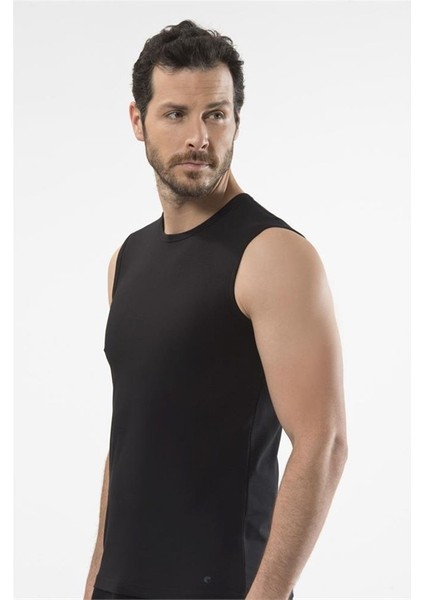 1303 Spor Erkek Bisiklet Yaka - Siyah