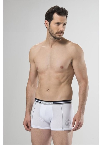 1323 Ikili Boxer - Beyaz/Siyah