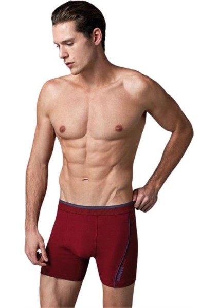 Ers014 Compact Renkli Boxer - Bordo