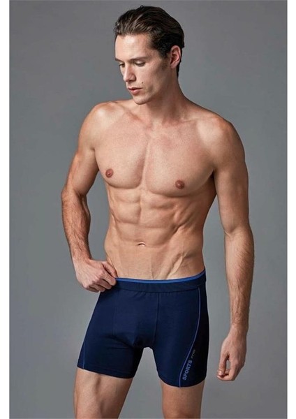 Ers014 Compact Renkli Boxer - Lacivert