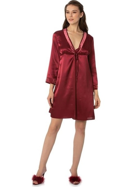 4040 Gecelik Sabahlık Takım - Bordo fiyatları