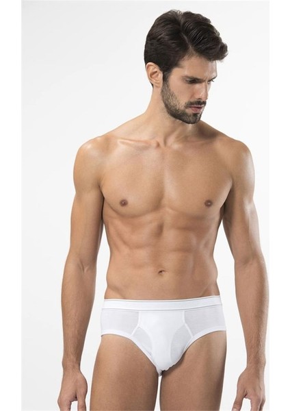 166 Likralı Erkek Slip - Beyaz
