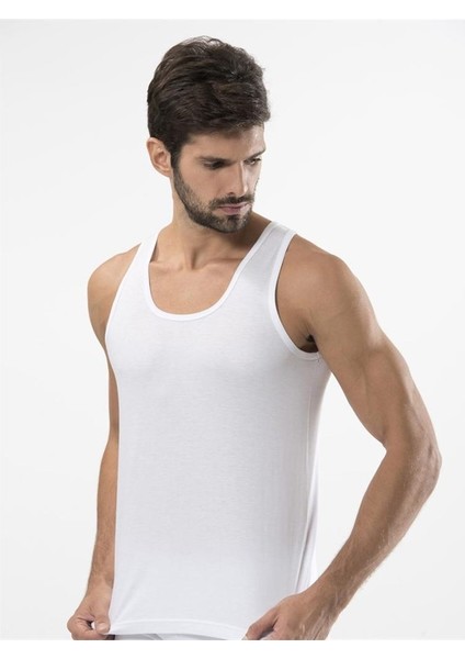 180 Modal Erkek Atlet - Beyaz