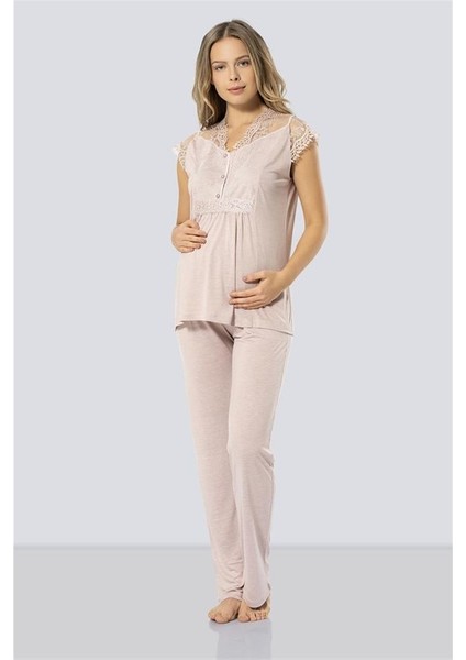 3294 Lohusa Pijama Takımı - Pudra