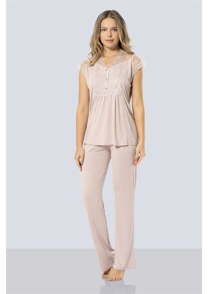 3294 Lohusa Pijama Takımı - Pudra fırsatları