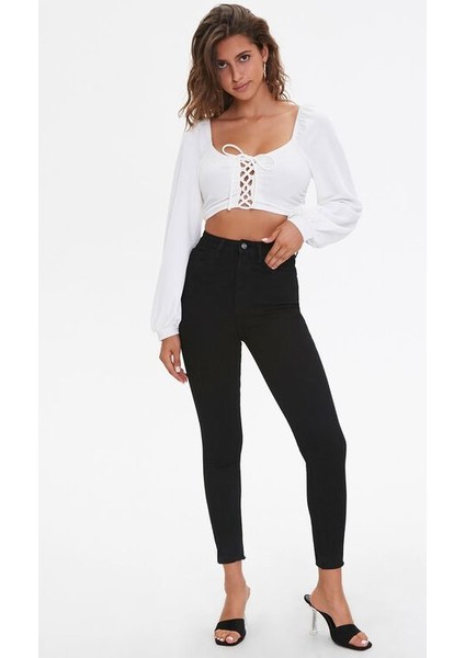 Kadın Likralı Solmayan Siyah Dar Kesim Dar Paça Kot Pantolon Jeans indirimleri