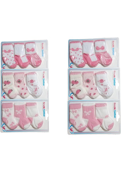 Kız Bebek Modellerinde 18 Çift Çorap