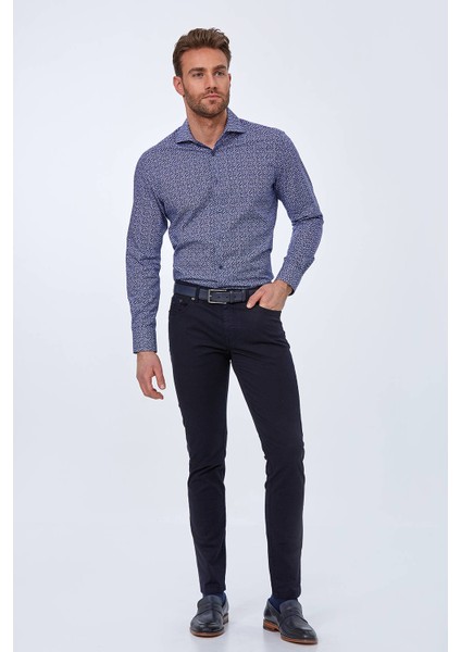 Slim Fit 5 Cep Lacivert Yazlık Pantolon fiyatları