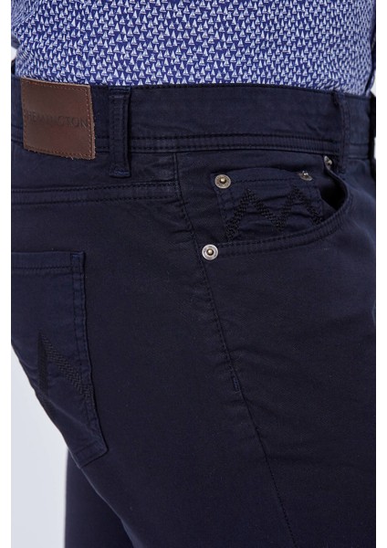Slim Fit 5 Cep Lacivert Yazlık Pantolon indirimleri