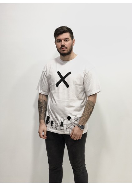 Insanlar Dijital Baskı Oversize Yeni Sezon Pamuk Rap Tarz Erkek Tşört