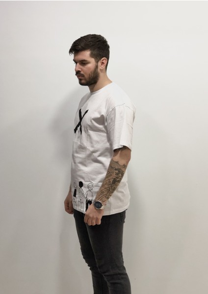 Insanlar Dijital Baskı Oversize Yeni Sezon Pamuk Rap Tarz Erkek Tşört