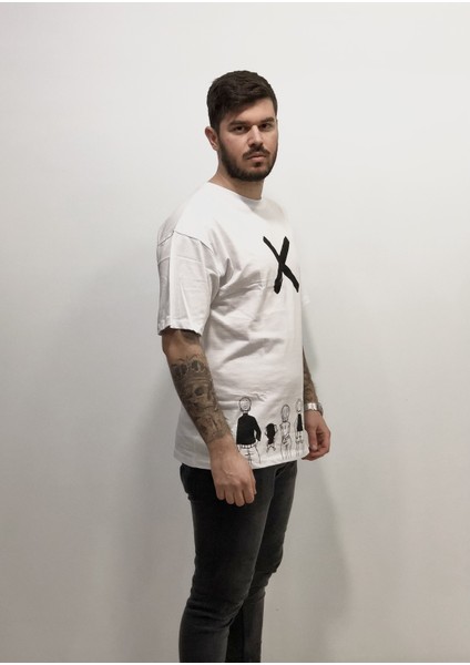 Insanlar Dijital Baskı Oversize Yeni Sezon Pamuk Rap Tarz Erkek Tşört