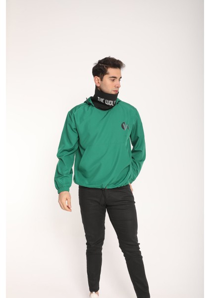 Snood Yaka Çimen Yeşili Kapüşonlu Erkek Sweatshirt fiyatları