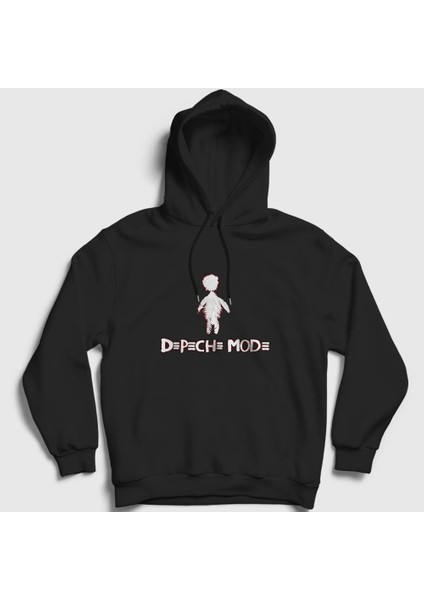 Unisex Siyah Angel Depeche Mode Kapüşonlu Sweatshirt
