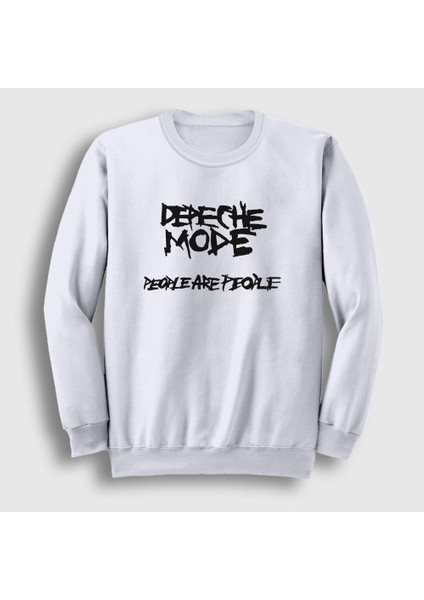 Unisex Beyaz People Depeche Mode Sweatshirt