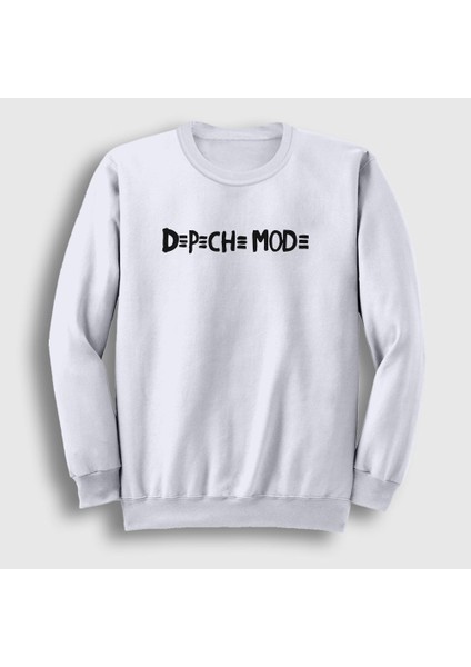 Unisex Beyaz Recording Depeche Mode Sweatshirt