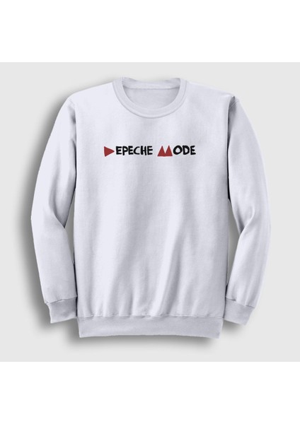 Unisex Beyaz Delta Depeche Mode Sweatshirt