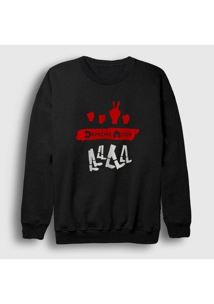 Unisex Siyah Spirit Depeche Mode Sweatshirt