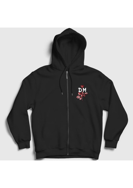 Unisex Siyah Violator Depeche Mode Fermuarlı Kapüşonlu Sweatshirt