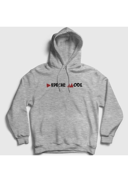 Unisex Gri Delta Depeche Mode Kapüşonlu Sweatshirt