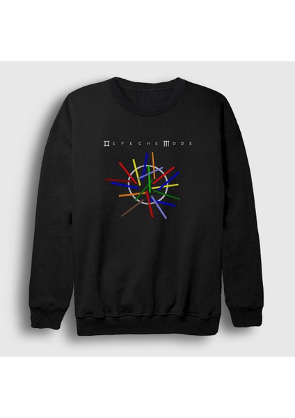 Unisex Siyah Universe Depeche Mode Sweatshirt