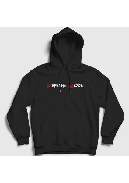 Unisex Siyah Delta Depeche Mode Kapüşonlu Sweatshirt
