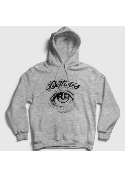 Unisex Gri Creep Deftones Kapüşonlu Sweatshirt