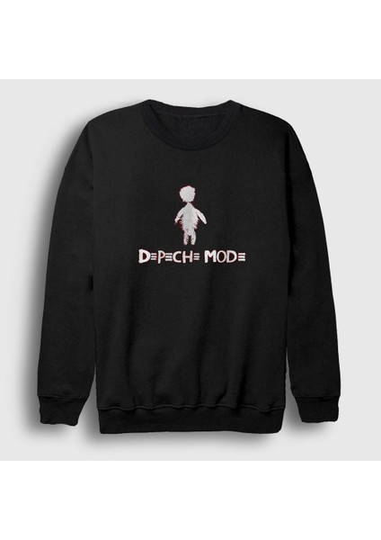 Unisex Siyah Angel Depeche Mode Sweatshirt