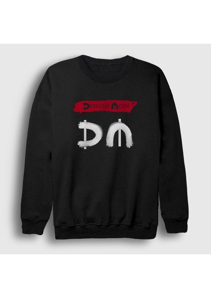 Unisex Siyah Logo V2 Depeche Mode Sweatshirt