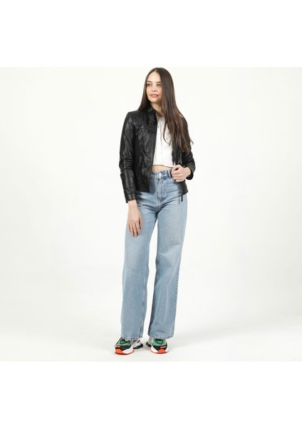 YB-2028 Deri Kadın Mont modelleri