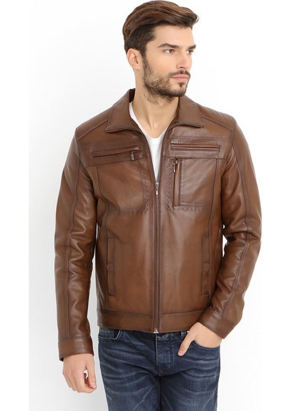 E-1349 Deri Erkek Mont