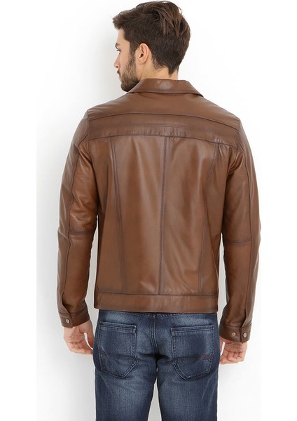 E-1349 Deri Erkek Mont