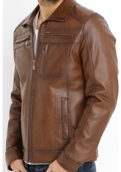 E-1349 Deri Erkek Mont